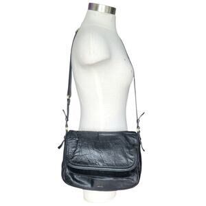 Fossil Peyton Crossbody Bag Black Leather